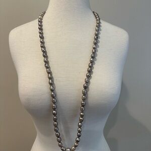 Elegant Silver Pearl Necklace